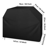 Housse barbecue à gaz 190D imperméable anti-UV, 147 x 61 x 122 cm, sac inclus