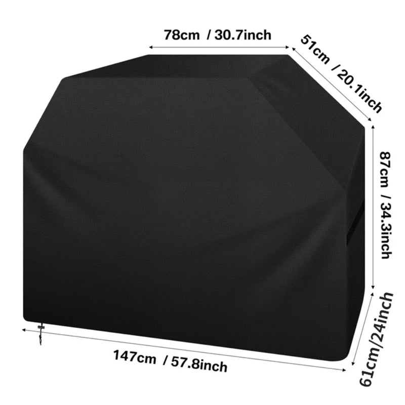 Housse barbecue à gaz 190D imperméable anti-UV, 147 x 61 x 122 cm, sac inclus