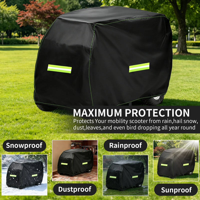 Housse de protection pour scooter de mobilité, Oxford 210D imperméable, 4 tailles