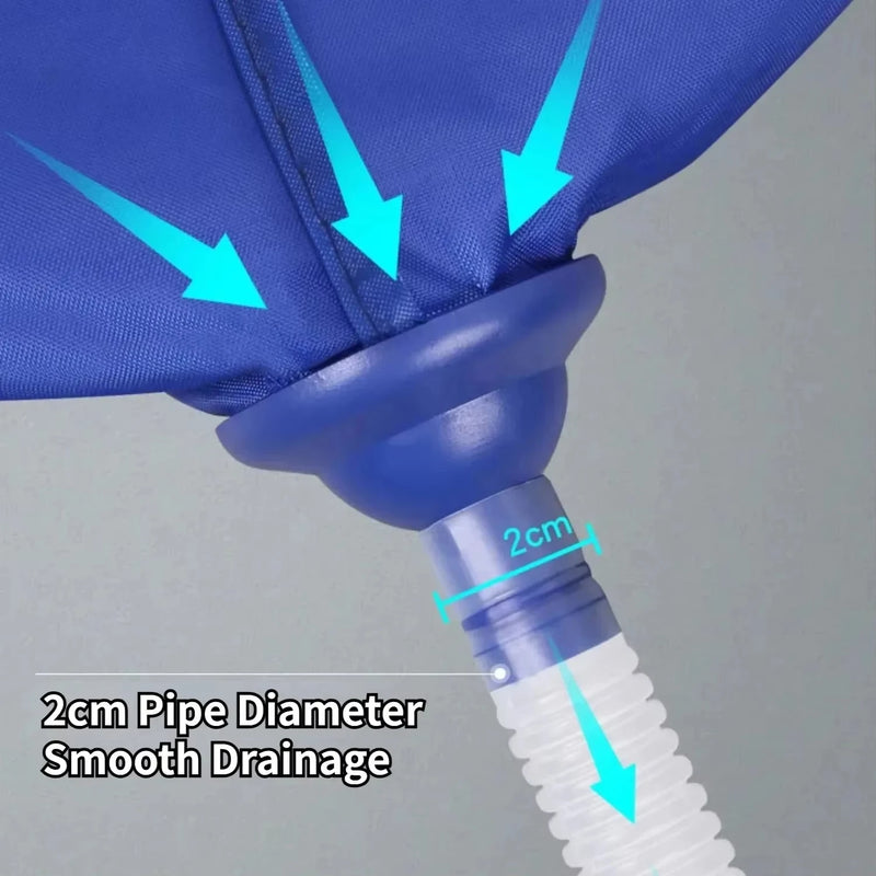 Kit de nettoyage climatiseur mural 100 cm, housse bleue, tuyau 2 m, outils au choix