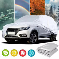 Housse voiture pour Nissan Qashqai argent double couche, bandes réfléchissantes, anti-UV