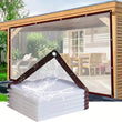 Bâche transparente PE à œillets anti-UV, 10 tailles, 2 x 2 à 4 x 4 m
