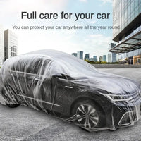 Housse de voiture jetable transparente, anti-poussière et anti-rayures, usage unique, tailles S à XL