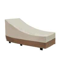 Housse de bain de soleil et de chaise longue d'extérieur beige et marron, 198 ou 208 cm