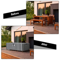 Housse de salon de jardin rectangulaire Oxford 600D, 4 motifs, 183 ou 213 x 112 cm