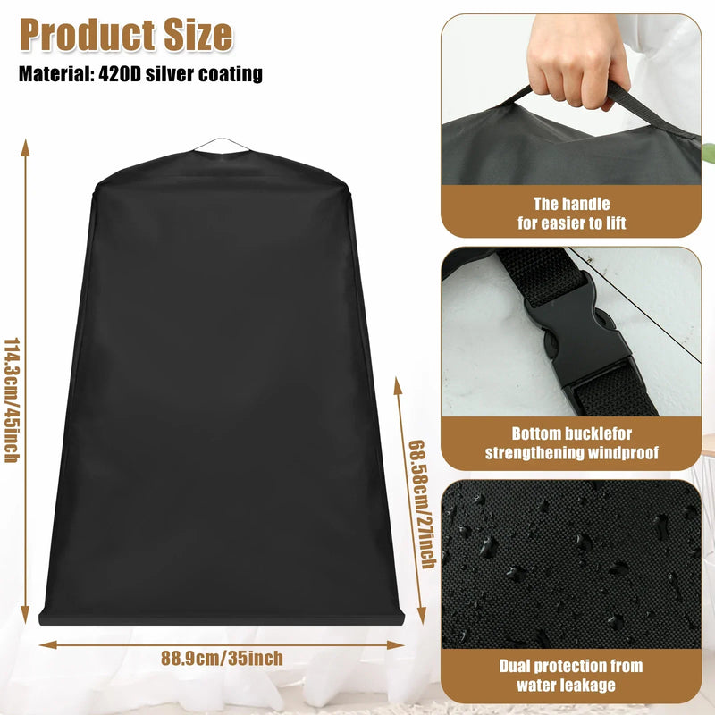 Housse four à pizza 8 en 1 pour Ninja Woodfire OO101, Oxford 420D imperméable, 89 x 69 x 114 cm