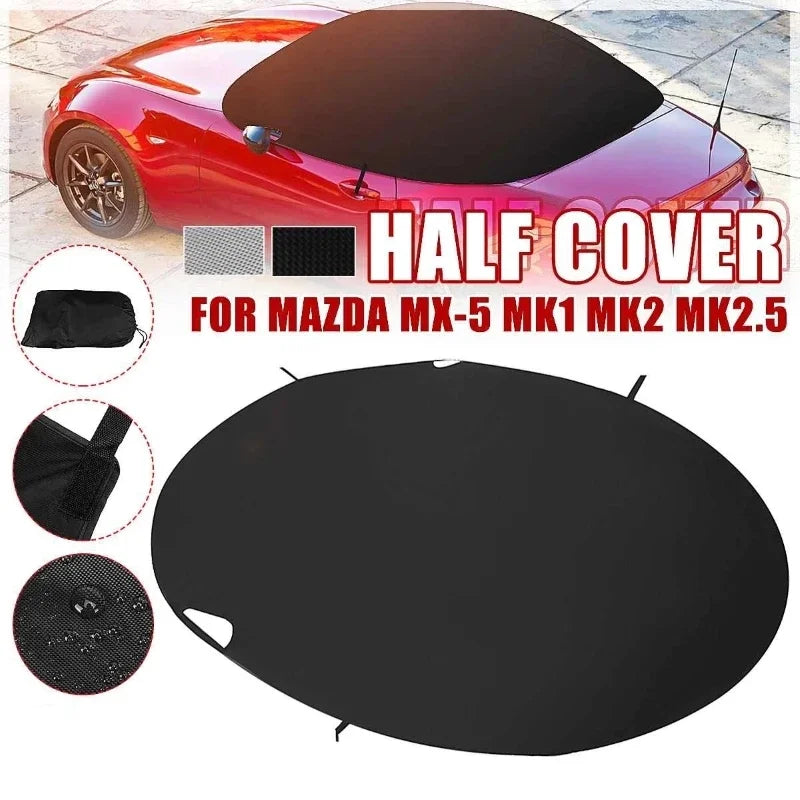 Housse voiture pour Mazda MX-5 MK1 MK2 MK2.5, demi-housse de capote 420D, 213 x 213 cm