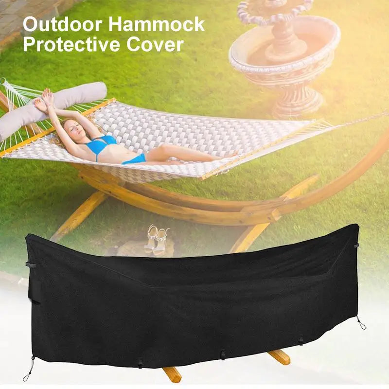 Housse de hamac sur support en Oxford 420D imperméable, anti-UV, 380 cm, avec sangles coupe-vent