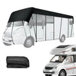 Housse de toit pour camping-car et caravane Oxford 210D, noire ou argent, 500 à 750 cm