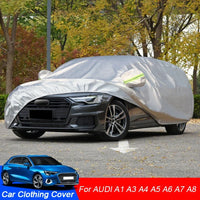 Housse voiture pour Audi A1 Hatchback GB, polyester 270T argent, anti-neige