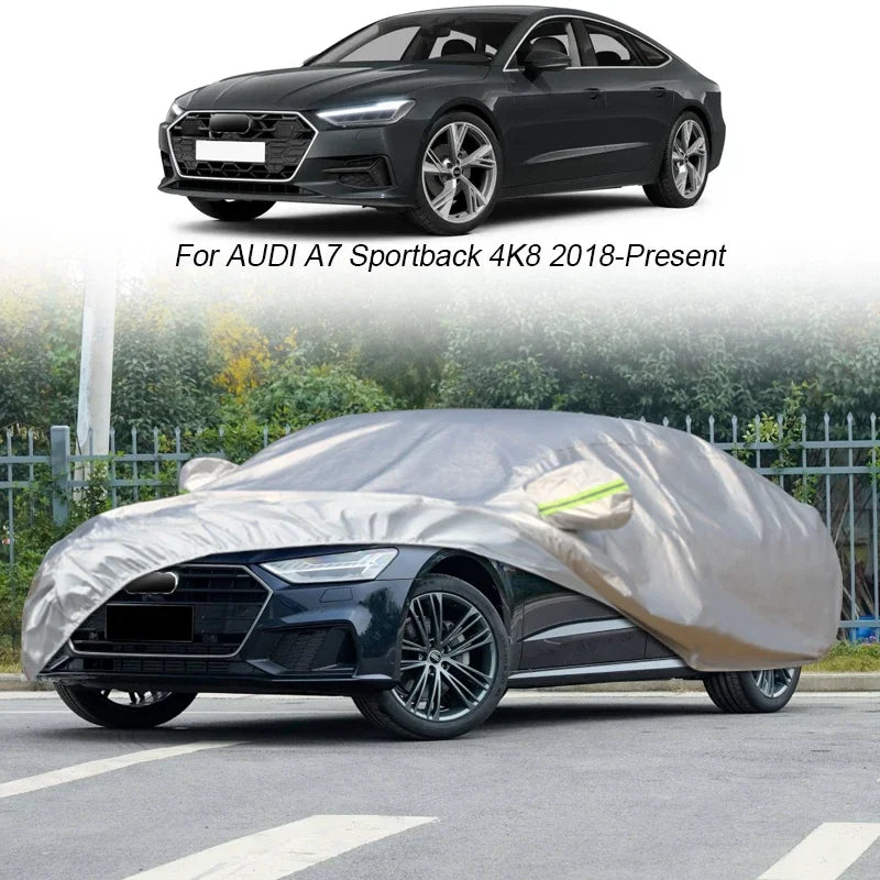 Housse voiture pour Audi A1 Hatchback GB, polyester 270T argent, anti-neige