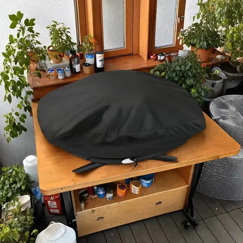Housse barbecue pour Weber Q200, Q220 et Q2000, polyester noir, 67 x 44 ou 82 x 48 cm