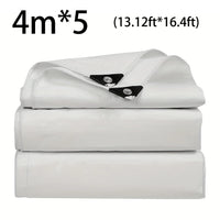 Bâche blanche imperméable en polyéthylène 0,3 mm, abri solaire et jardin, 19 tailles