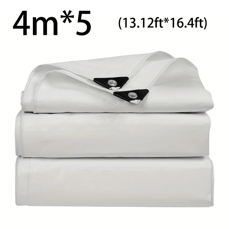 Bâche blanche imperméable en polyéthylène 0,3 mm, abri solaire et jardin, 19 tailles