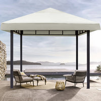 Bâche de tonnelle 3 x 3 m de remplacement, toit simple ou double, polyester 300D