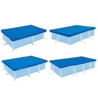 Bâche d'hiver piscine hors sol rectangulaire bleue en polyester tissé, de 220x150 à 300x200 cm