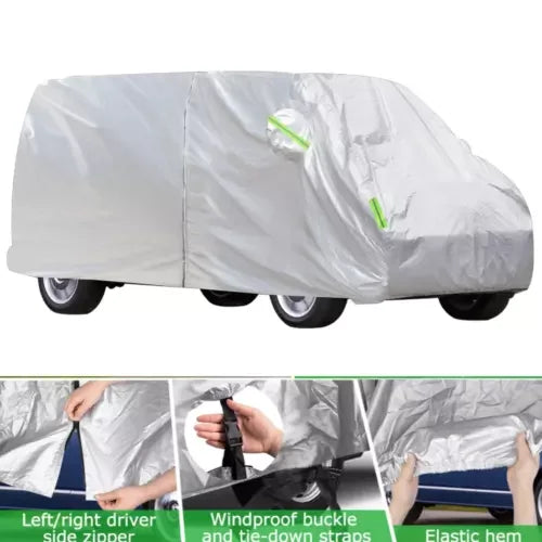 Housse de van pour Volkswagen Transporter T3, T4, T5 et T6, argentée, imperméable, 5,2 m
