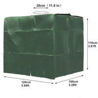 Housse de cuve IBC 1000 L imperméable, Oxford 210D, 120x100x116 cm, avec ou sans fermeture éclair