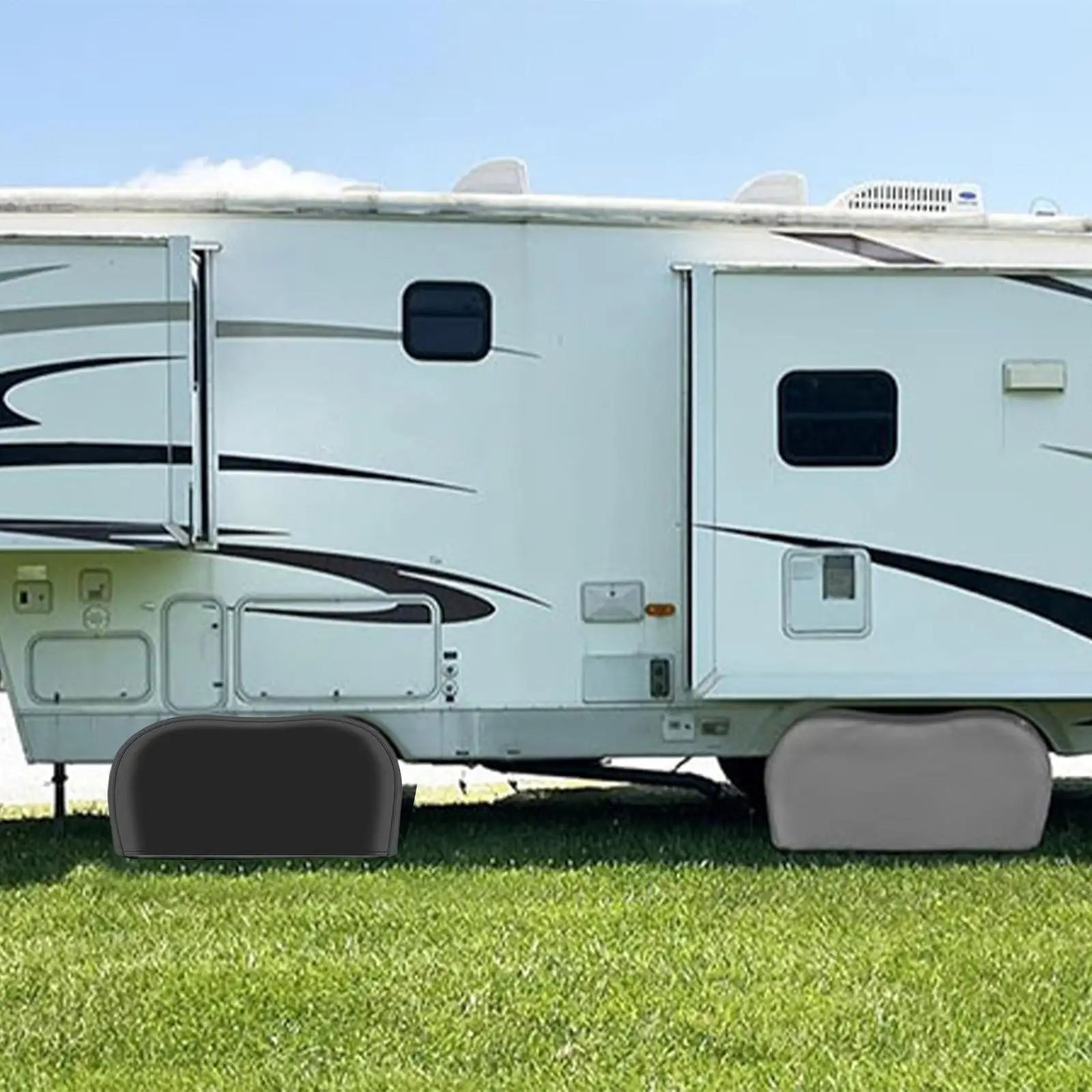 Housse de roue camping-car imperméable en Oxford, lot de 2, pneus de 66 à 76 cm