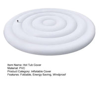 Housse gonflable isolante pour spa extérieur, diamètre 145 cm, coupe-vent et pliable