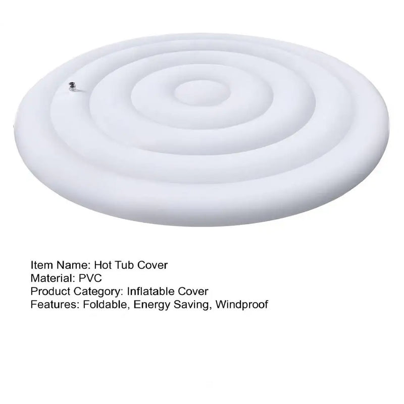 Housse gonflable isolante pour spa extérieur, diamètre 145 cm, coupe-vent et pliable