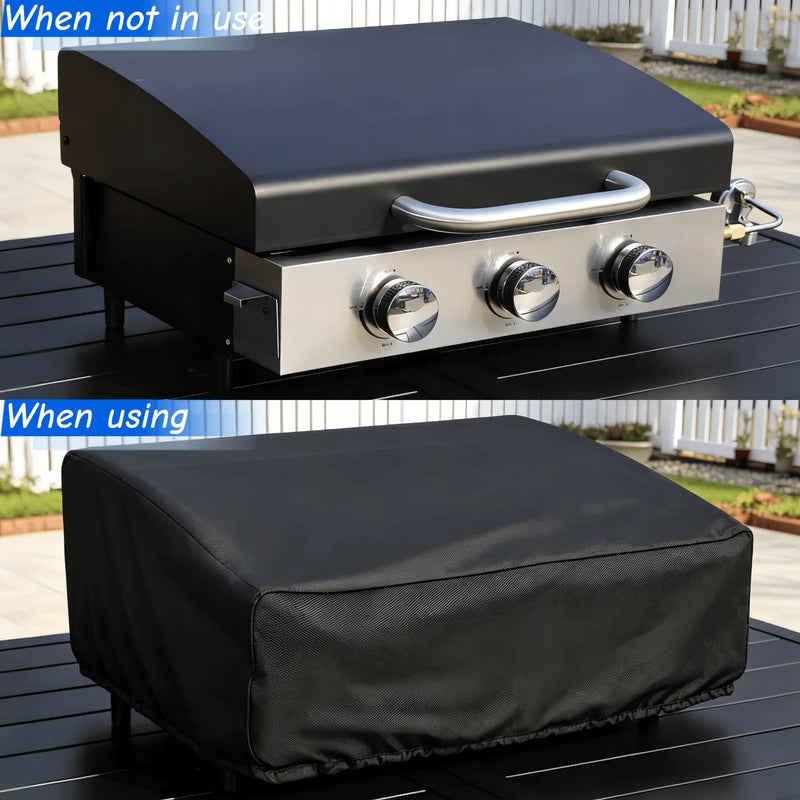 Housse plancha de table imperméable noire avec cordon, 58 x 47 x 23 cm