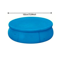 Bâche piscine hors sol ronde ou rectangulaire en PE, fixation par cordes, 7 dimensions