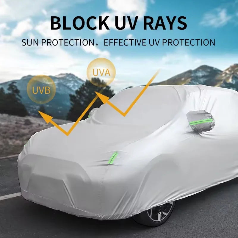 Housse voiture pour Audi Q5, Oxford 210T imperméable, anti-UV, argent ou noir