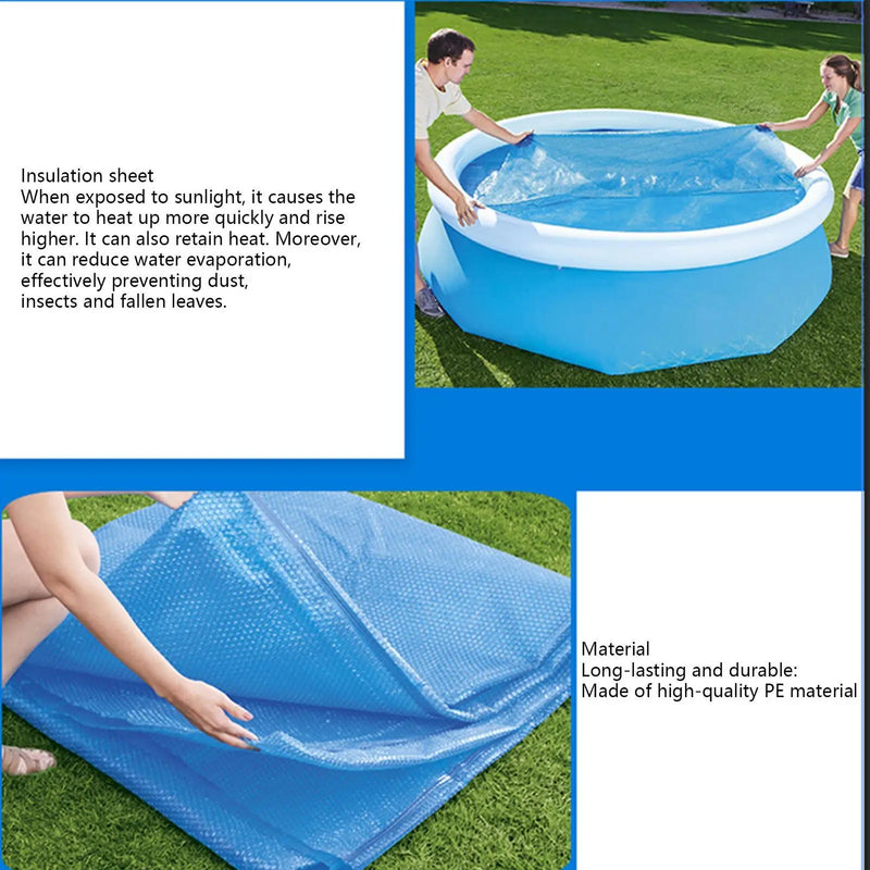 Couverture solaire ronde à bulles pour piscine, spa et jacuzzi, de 1,83 à 3,05 m