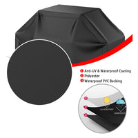 Housse barbecue polyester noire imperméable et coupe-vent, 5 tailles, rond ou à gaz