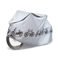 Housse de pluie pour vélo en PEVA avec bande auto-agrippante coupe-vent, anti-UV, grise ou noire
