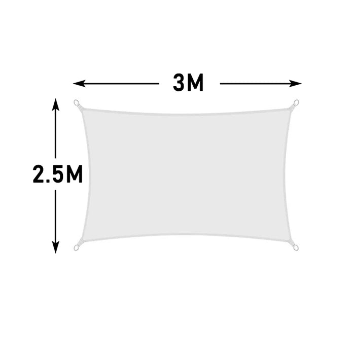 Voile d'ombrage blanche en Oxford 420D, carrée, rectangulaire ou triangulaire