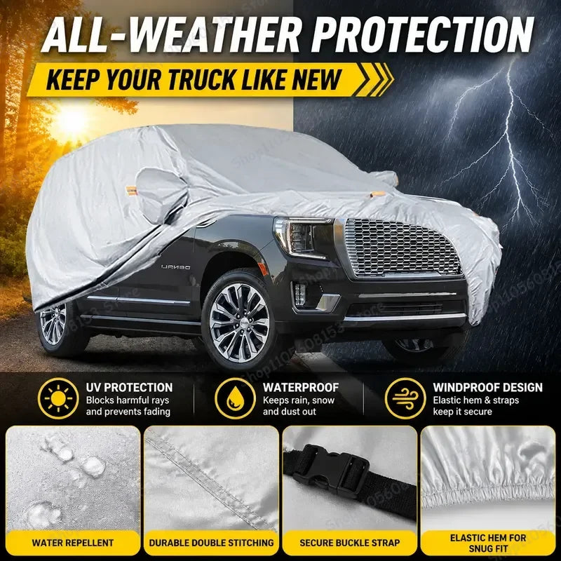 Housse voiture pour GMC Yukon 2021-2024, imperméable et anti-UV, tissu 210T, pluie, neige et poussière