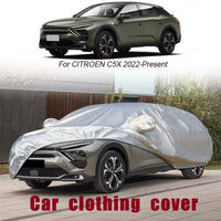 Housse voiture pour Citroën C3 Aircross (depuis 2019), Oxford argenté imperméable et anti-UV