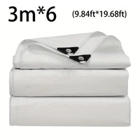 Bâche blanche imperméable en polyéthylène 0,3 mm, abri solaire et jardin, 19 tailles