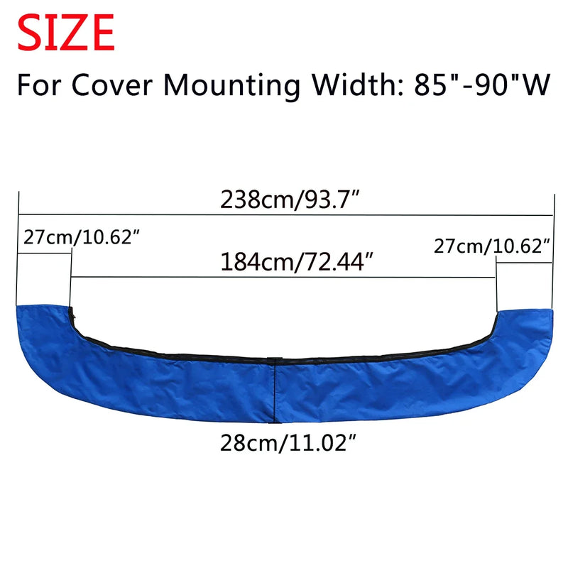 Housse de rangement pour bimini 4 arceaux en polyester 600D, hydrofuge, anti-UV, noire ou bleue