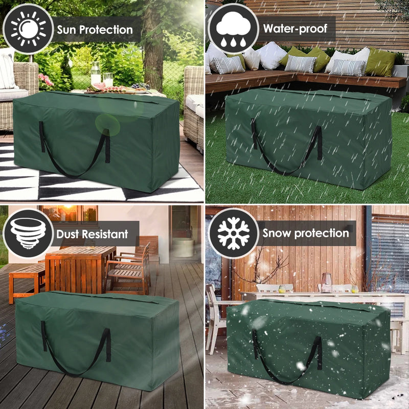 Sac de rangement pour coussins de salon de jardin, Oxford imperméable, 3 coloris, 3 tailles