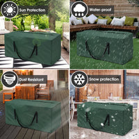 Sac de rangement pour coussins de jardin en Oxford 210D, gris, vert ou noir, 3 tailles