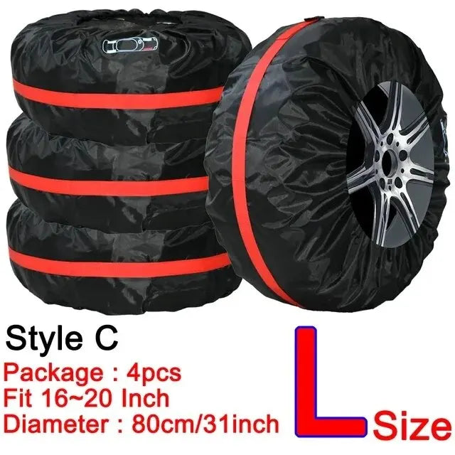 Housses de pneus en polyester 190T ou 210T, lot de 4, 13 à 20 pouces
