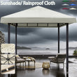 Bâche de tonnelle 3 x 3 m de remplacement, toit simple ou double, polyester 300D