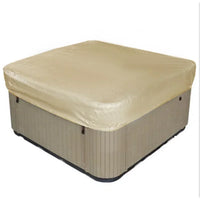 Housse spa carré imperméable anti-UV à cordon de serrage, 4 coloris, de 207 à 231 cm