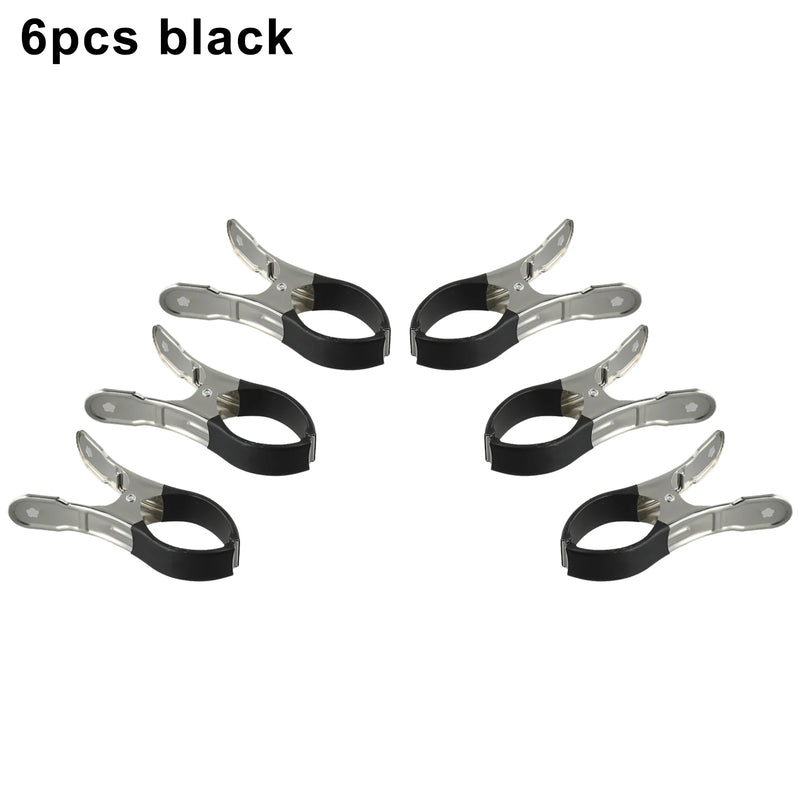 Pinces bâche piscine en acier inoxydable, manchons bleus ou noirs, lot de 6 ou 30 pièces