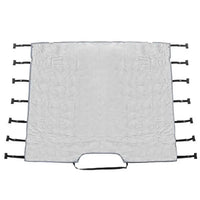 Housse de remorquage avant pour caravane avec 2 lampes LED, Oxford 210D argenté, 220 x 175 cm