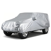 Housse voiture SUV argentée imperméable et anti-UV avec sangles anti-vent, 3 tailles