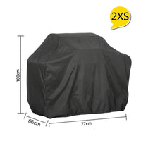 Housse barbecue ronde et rectangulaire en Oxford polyester noir imperméable, 8 tailles de 4XS à XL