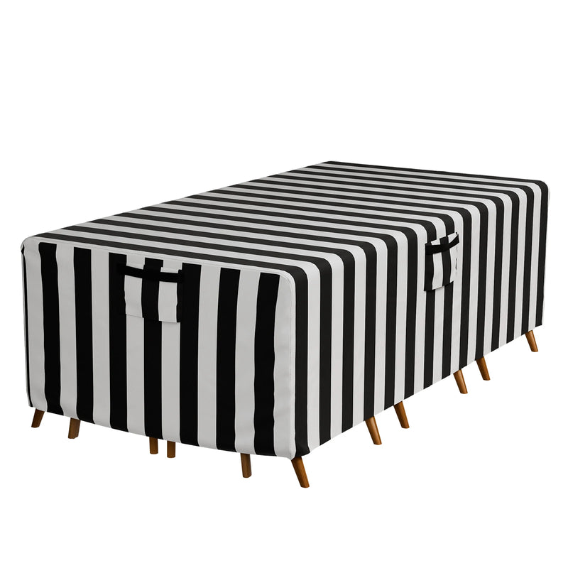 Housse de salon de jardin rectangulaire Oxford 600D, 4 motifs, 183 ou 213 x 112 cm