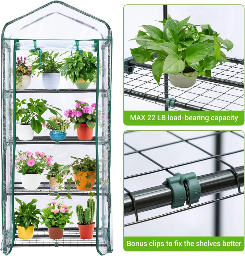 Bâche de rechange pour mini serre de jardin en PVC transparent, 2 à 5 niveaux