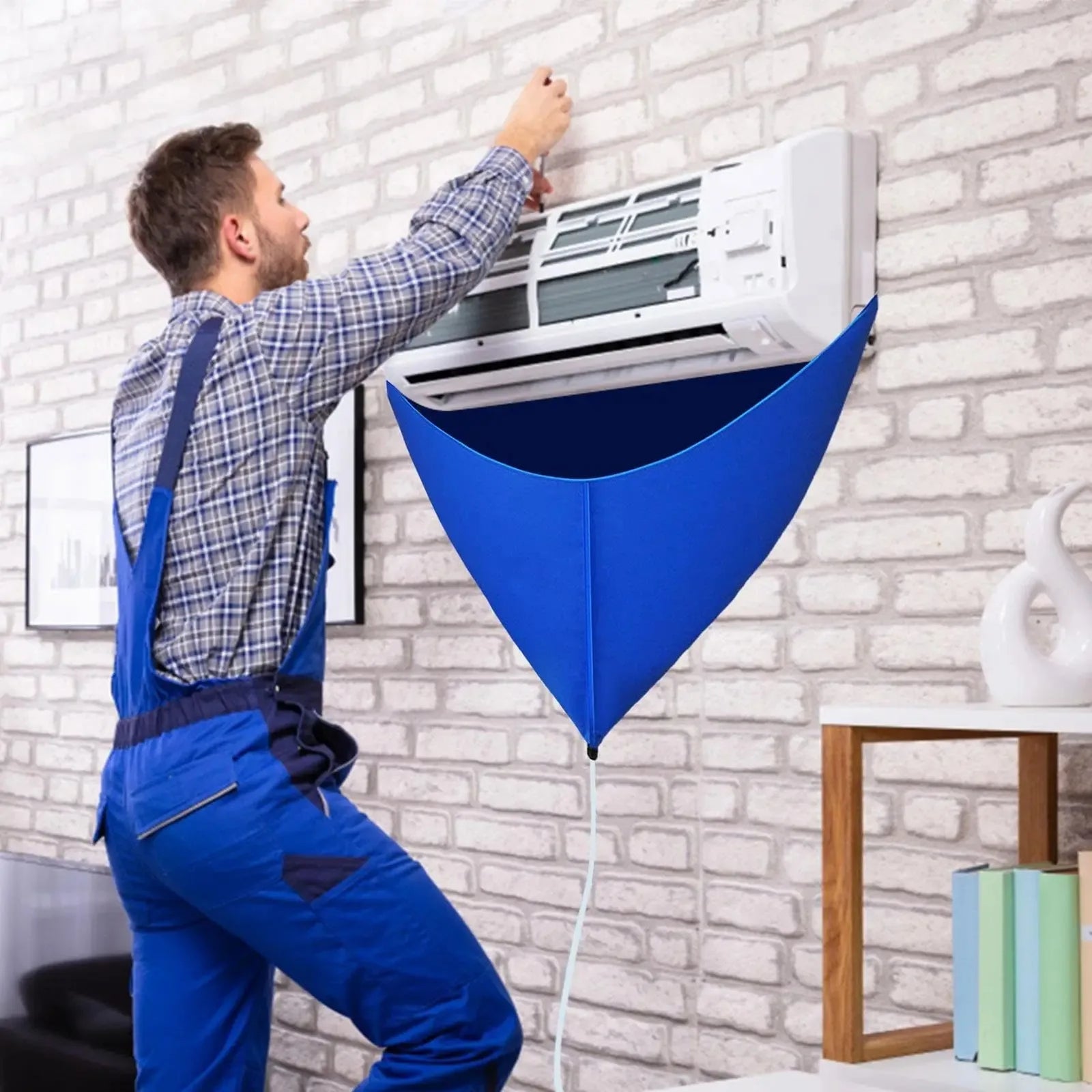 Housse de nettoyage climatiseur mural avec sortie de vidange et outils, 6 kits au choix