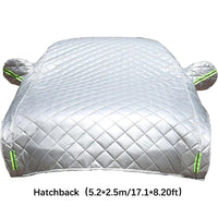 Demi-housse voiture anti-grêle épaisse 3 couches, Oxford, coton et polyester, 4 tailles de 5,2 à 5,8 m