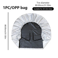 Housse de roue imperméable pour pneu de 74 à 81 cm, argent ou noir
